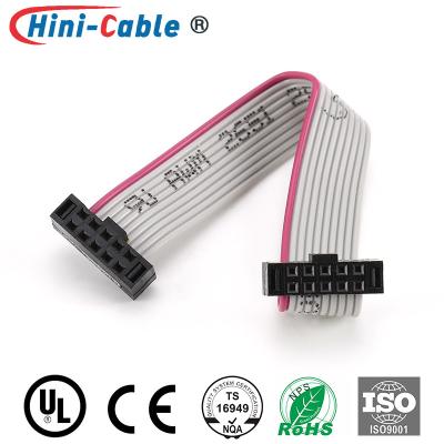 China Gray IDC Male To Male 2x5Pin 2.54 mm Pitch Ribbon Cable for sale