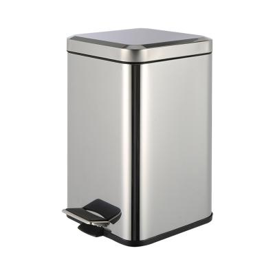 China 3L Pedal Bin Waste Bin Step Bin Stainless Steel Trash Can Sustainable Metal Trash Bin Customized Office Hotel Home for sale