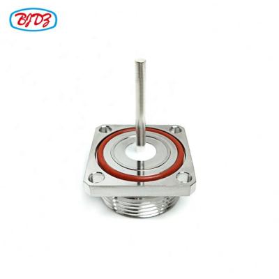 China RF 7-16 DIN Plug Female 4 Hole Straight Flange Adapter Connector for sale