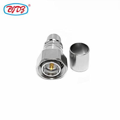 China L20 Aluminum Nickel Plated Type Flange Connector 4.3-10 Male Plug RF Male Connector For LMR600 Coaxial Cable for sale