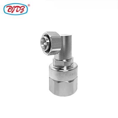 China audio & High Quality RF Video Connector 4.3/10 Male Right Angle For 7/8 Cable for sale