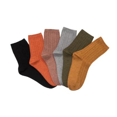 China Winter Color Rib Sleep Crew Cozy Knitted Wool Sock Warm Soft Single Woman QUICK DRY for sale