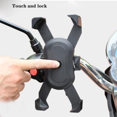 China Automatic Bike Contraction Clamp Easy To Install Bike Phone Holder Bicycle Mobile Phone Mount Outdoor Cycling Accessories for sale