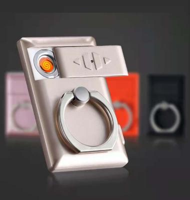 China Adjustable 2022 Ring Multifunctional New Lighter Mobile Phone Holder USB Charging for sale