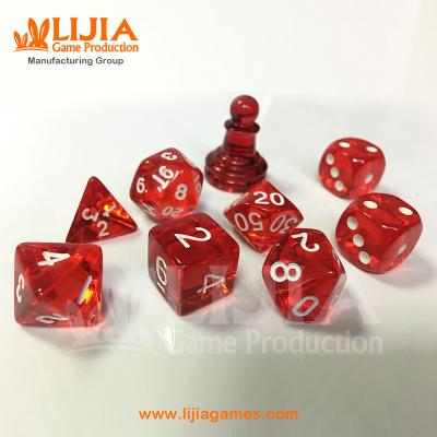 China No Toxic Hot Selling Transparent Game Dice With Cheap Price for sale