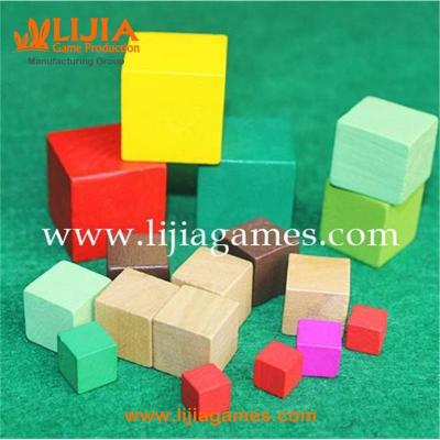 China Eco-Friendly Custom Wooden Chunks Natural Wooden Cubes Playing With Custom Size And Color For Board Game for sale