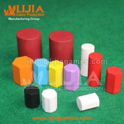 China Eco-Friendly Custom Wooden Play Pieces Wooden Cylinder Marks With Custom Size And Color for sale