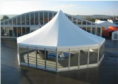 China Luxury Hexagonal Outdoor Event Tents With Glass Wall for Trade Shows for sale