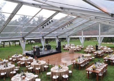 China 500 People Clear Span Tents For Weddings Receptions With Transparent PVC Roof for sale