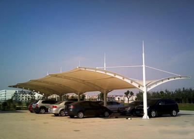 China Zwei Side Safety Car Park Shades, Cantilever Shade Structures Zug-Membran zu verkaufen