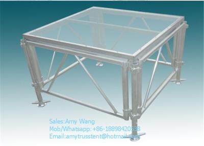 China Plywood Board Aluminum Dance Floor Glass Board With Adjustable Folding Stage for sale