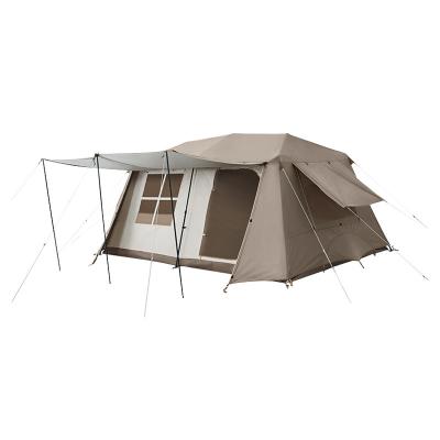 China Outdoor Silver Coated Automatic Tent Sunscreen Ridge Roof Tent Extended Type Camping Equipment Two Rooms One Lounge Field Hut for sale