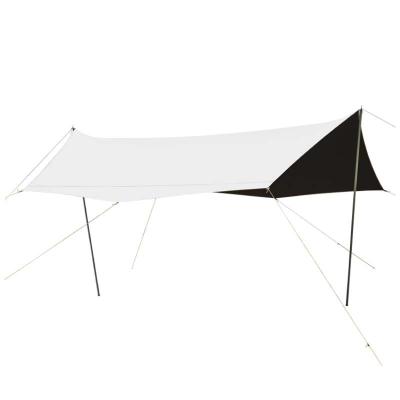 China Black Glue Sunscreen Canopy Outdoor Wild BBQ Pergola Camping Shelter Straight Tying Type UV Picnic For Many People Rainproof Awning for sale