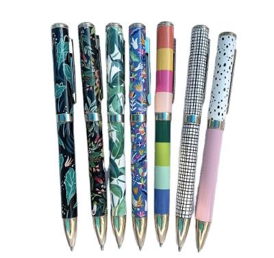 China Custom Printing Pen Cute Twist Ball Pen Custom Cartoon Heat Transfer Metal Pen Full With Gift Box Package for sale