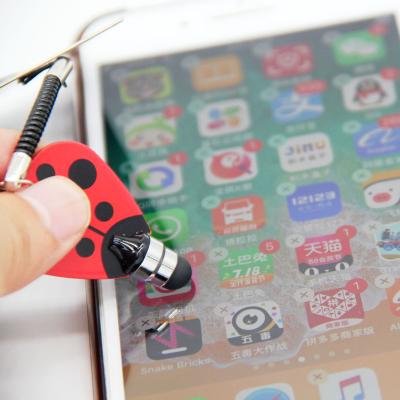 China Cool Cartoon 2022 New Custom Design Mini Cute Cartoon Metal Stylus Pen With Straps Smart Pen For Phone Tablets Touch Screens for sale