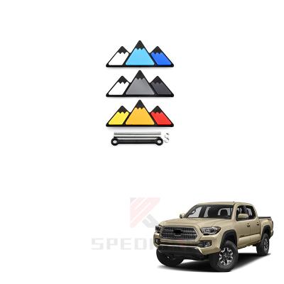 China ABS Plastic Spedking NO2 3-Color Stripe Grill Badge Emblem w/No Removal Required Toggle Anchor Bolts For Toyota Tacoma Tundra 4Runner RAV4 for sale