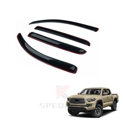 China 2016-2021 ABS Spedking Window Visor Rain Shield Wind Deflector For Toyota Tacoma for sale