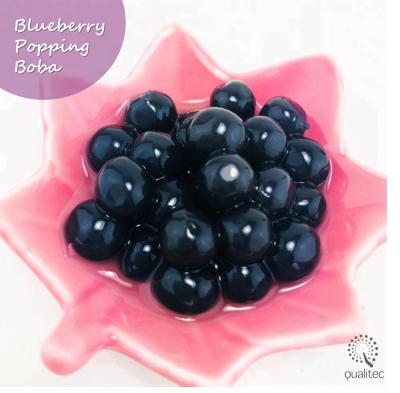 China Taiwan Bubble Tea Ingredient Blueberry Popping Boba Round for sale