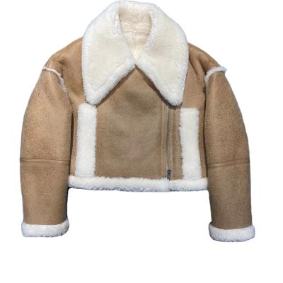 Chine best Anti-wrinkle designer sheep fur coat for women winter lamb shearling fur shearling à vendre