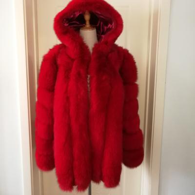 China Natural Fur Jacket Fashion Anti-Shrink Winter Outwear Real Italy Luxury Natural Fox Fur Coats en venta