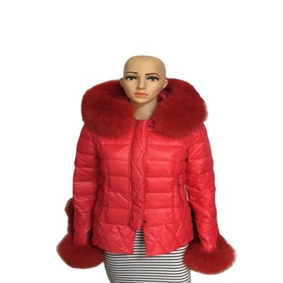 China Plus Size 2020 Popular Down Coat With Fox Fur Trim Down Jacket for sale