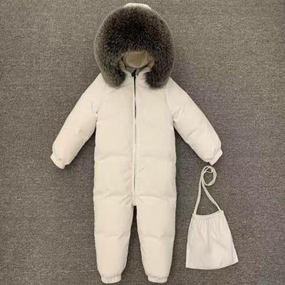 China Plus Size Warm Winter Clothing Child Siamese Down Coat Jacket With Fur Collar Fashion Kids Baby Down Coat for sale