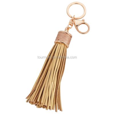 China Soft Hand Feeling Fashion Leather Tassel Key Chain for sale