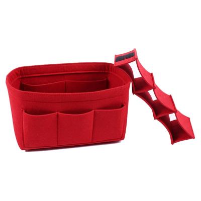 China Durable Felt Tote Purse Organizer Insert Handbag Organizer With Detachable Zipper Cover for sale