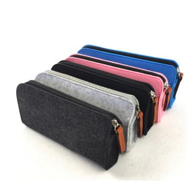 China Soft Hot Sale Girls Boy Pencil Case Custom Wool Felt Cute Pencil Bag for sale