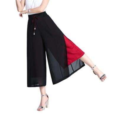 China QUICK DRY Women Casual Loose Pants 2021 Summer Wide Leg Stretch Pants Plus Size Long Skirt Pants Trousers for sale