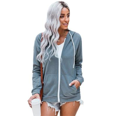 China Anti-pilling women fall hoodies custom made high quality zipper pullover sweatshirts with pockets for sale