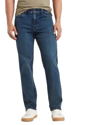 China OEM Breathable Jeans High Quality Fashion Straight Fit Mens Jeans Medium Wash 4 Way Hyper Stretch Denim Pants for sale