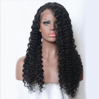 China Wholesale Raw Indian Deep Wave Hair 100% Virgin Human Hair Wigs HD 4x4 Closure Wigs for sale