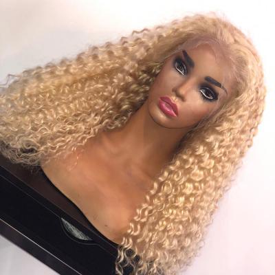 China Hot Selling Deep Wave Brazilian Hair Deep Wave Hair Cuticle Aligned Glueless Virgin 613 5x5 Closure Wig for sale