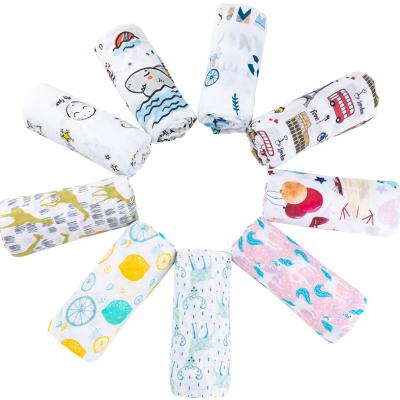 China PORTABLE 100% Organic Cotton Muslin Baby Blanket Wrap Covering Bamboo Muslin Blanket for sale