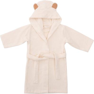 China QUICK DRY 100% Cotton Terry Embroidery Bear Bathrobe With Hat With Boots Short Baby Hooded Towel for sale