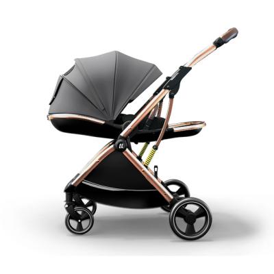 China Landscape Baby Stroller Coballe Baby Stroller Luxury Classic Hand Folding Chinese Supplier Directly Sell Leather Custom OEM Customized Frame Gold Logo for sale