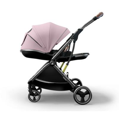 China Hot Selling Design 2022 Multi-Function Coballe Eggs Chinese Leather Hot Sale Baby Stroller Supplier Custom OEM Directly Customized Gray Frame Logo Pink for sale