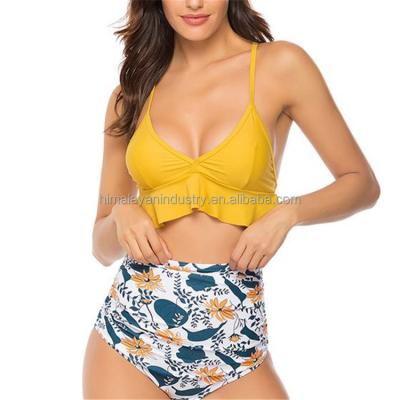 China Cheap Red Teenage 2 Piece Waist Bling Girls Swimwear Swimsuit Plus Logo Seersucker Beautiful Transparent Bikini for sale