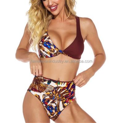 China Women 2022 Plus Size Leopard Print Girl Green Red 2 Piece Family Matching Swimsuit With Zipper Family Matching Swimsuit for sale