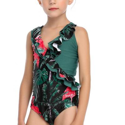 China 2022 Kids Breathable Reversible Swimsuit Custom One Piece For Girls Kids Swimwear for sale