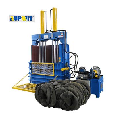 China machinery & Y82 Material Steel Car Tire Vertical Hydraulic Tire Baler Scrap Compactor Machine à venda