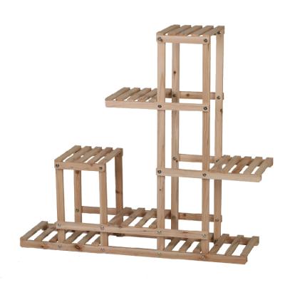 China Morden New Arrival Luxury Modern Solid Wood Designs Decoration Toy Book Seven-layer Ladder Home Flower Stand for sale