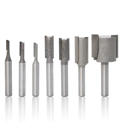 China Original ALPHA Carbide 1/4 Inch Straight Shank Router Bit Alloy CNC Tool Double Flute Wood Edge for sale