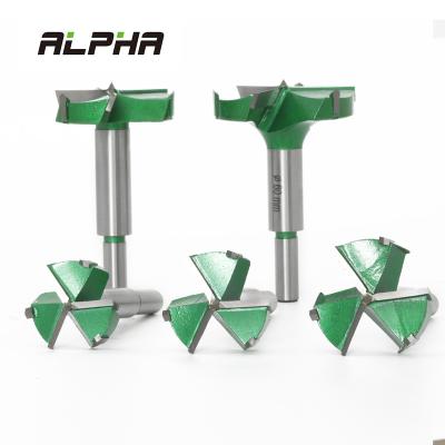 China ALPHA Wooden 1pcs 35-70mm Hole Drilling 3 Bit Probing Drill Hinge Hole Saw Cutter Woodworking Tools Teeth Forstner Tips for sale