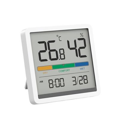 China Xiaomi Miiiw Use High Accuracy Home Room C/F Clock Temperature Humidity Humidity Mute Huge LCD Screen for sale