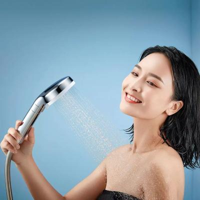 China Xiaomi Diii Shower Head Flow Bathroom Accessories 3 High Pressure Splash Mode Silver Free Max Silicone Adjustable Liquid ABS Slide Bar for sale