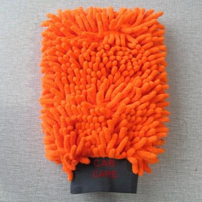 China Eco - Friendly Microfiber Chenille Embroidery Gloves Plush Car Glove for sale