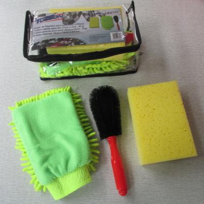 China Basic Car Cleanning 3 piece car wash kit, car maintenance cleaning, car cleaning set for sale