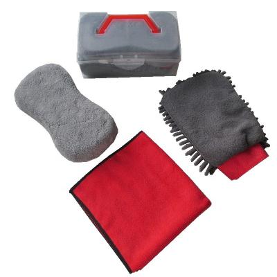 China Car Wash Cleaning Kit Microfiber 4 Pcs Microfiber Car Wash Tool Microfiber Cloth for sale